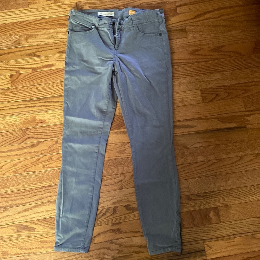 Pilcro and the letterpress skinny jeans, size 29 color gray